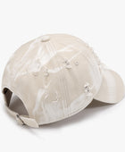 Distressed Adjustable Cotton Baseball Cap - Body By J'ne