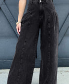 High Rise Wide Leg Jeans with Pockets