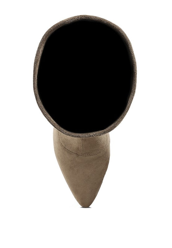 Tulsha Microfiber Wedge Heel Boots - Body By J'ne