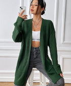 Open Front Long Sleeve Cardigan