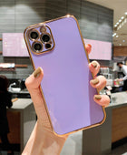 Luxury Solid Color Electroplating Mobile Phone Case All-inclusive Creativity - Body By J'ne