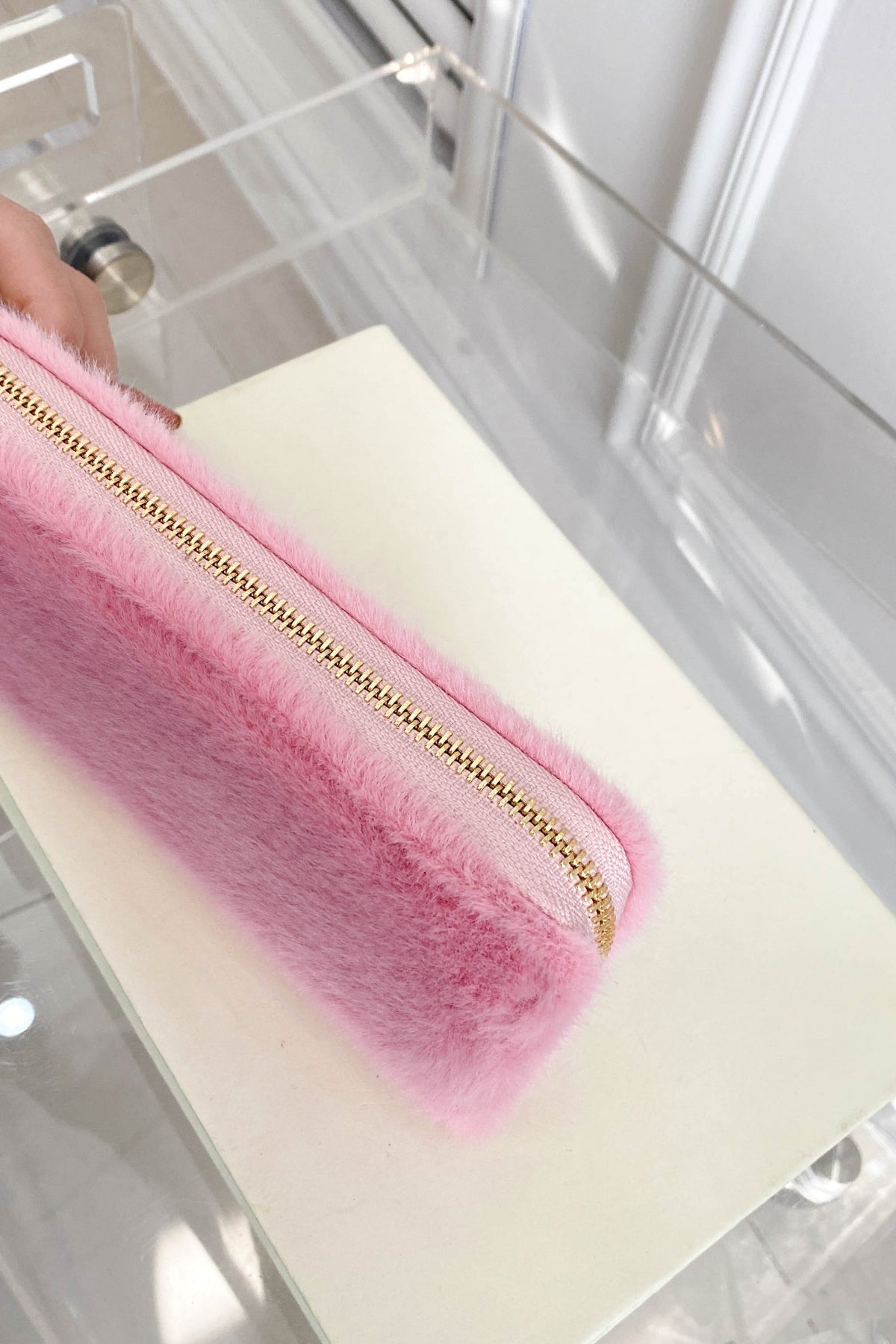 Solid Color Fluff Rectangle Wallet - Body By J'ne