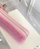 Solid Color Fluff Rectangle Wallet