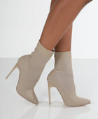 Mesh Point Toe Stiletto Boots