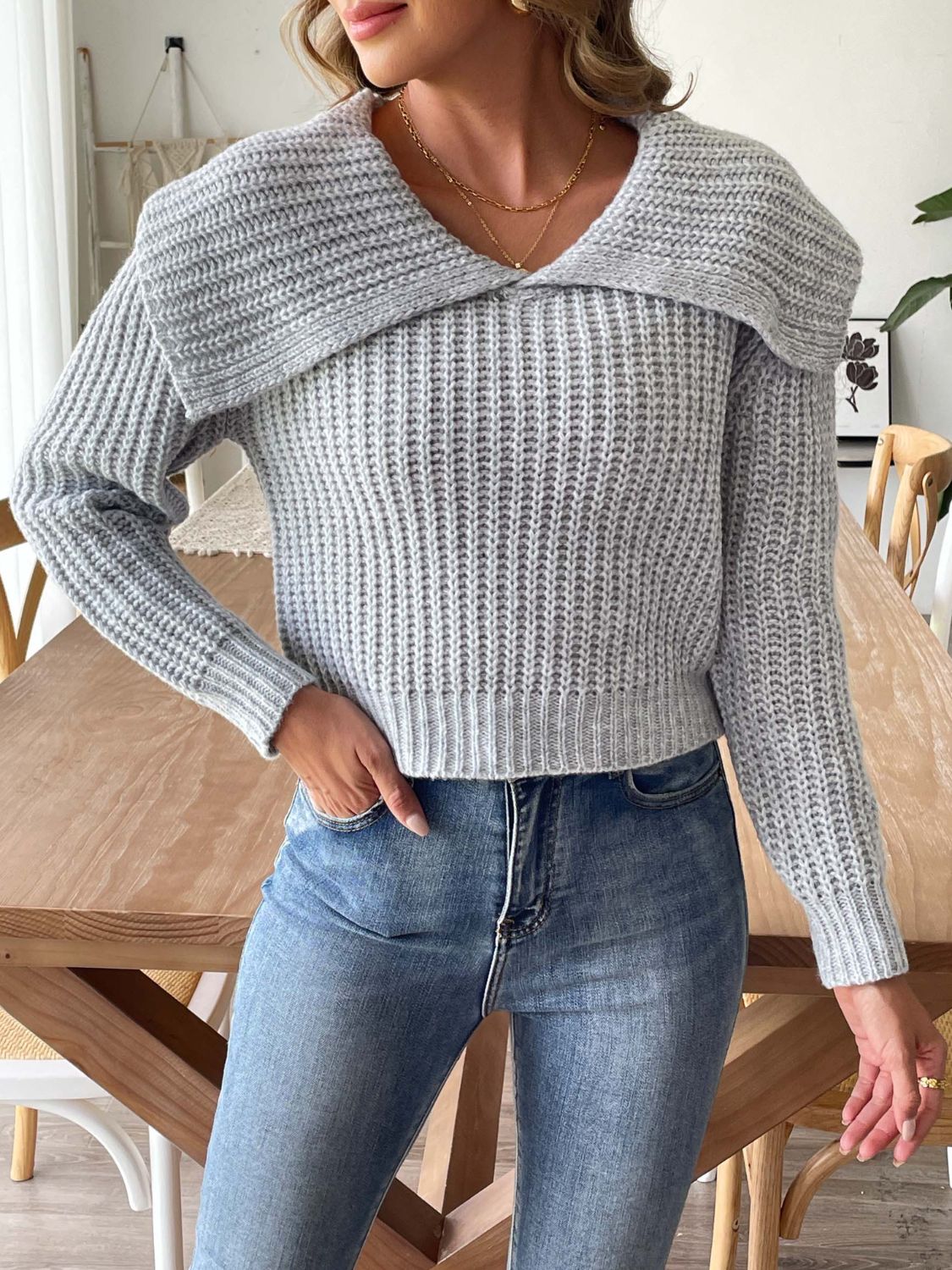 Cable-Knit Long Sleeve Sweater - Body By J'ne