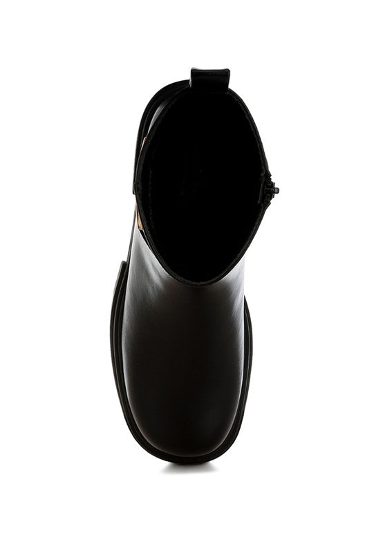 Corsac Buckle Belt Ankle Boots - Body By J'ne