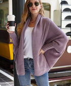 Open Front Batwing Sleeve Cardigan