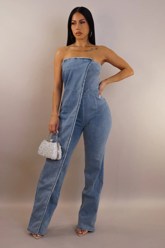 No Apologies Denim Jumpsuit