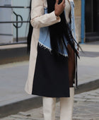 Colorblock Ripped Cardigan Coat