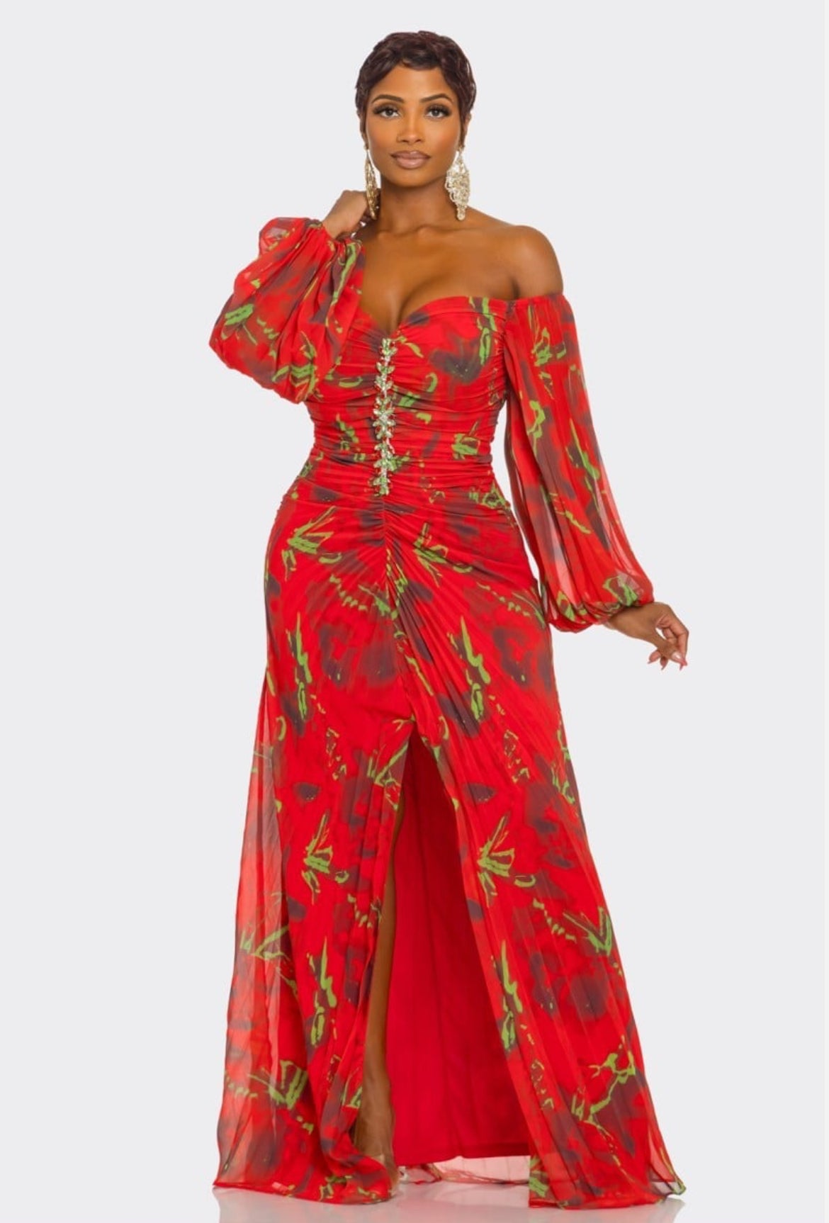 Champagne and Roses Maxi Dress - Body By J'ne