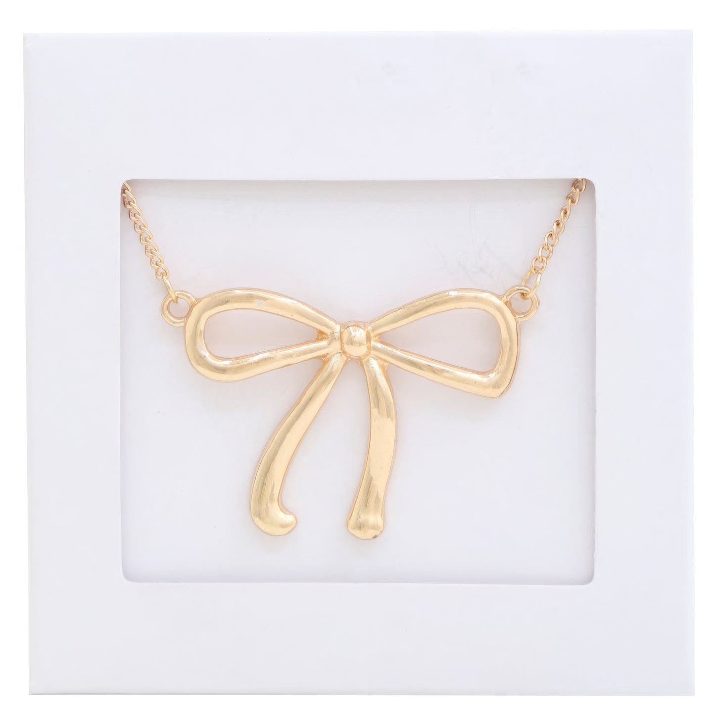 Bow Pendant Metal Necklace - Body By J'ne
