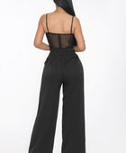 Mesh Insert Cup Wide Leg Jumpsuit - Body By J'ne