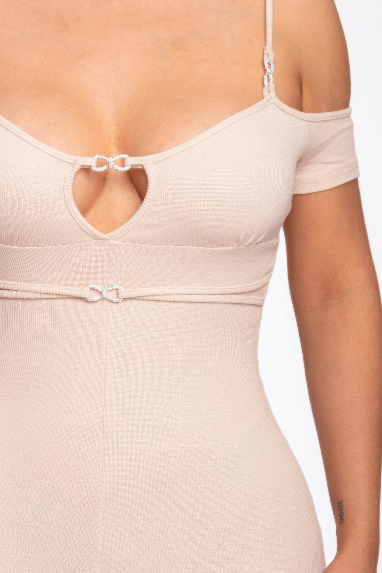 Infinity Off-shoulder Knitted Rompers - Body By J'ne