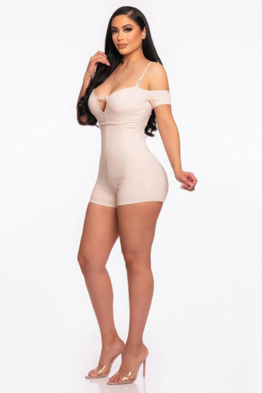 Infinity Off-shoulder Knitted Rompers - Body By J'ne