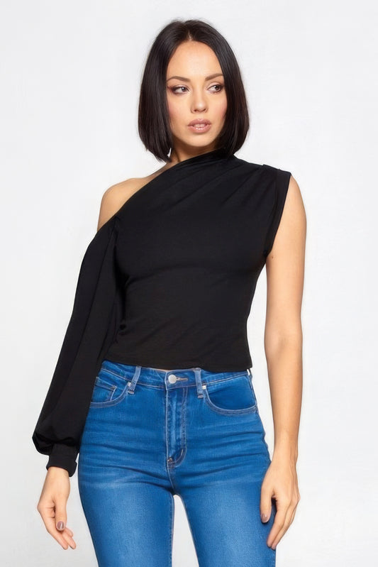 Ladies One-shoulder Top - Body By J'ne