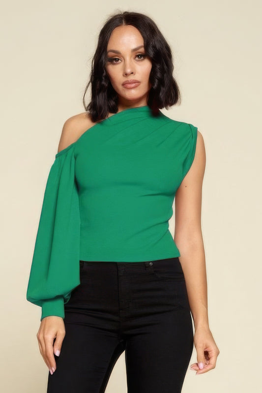 Ladies One-shoulder Top - Body By J'ne