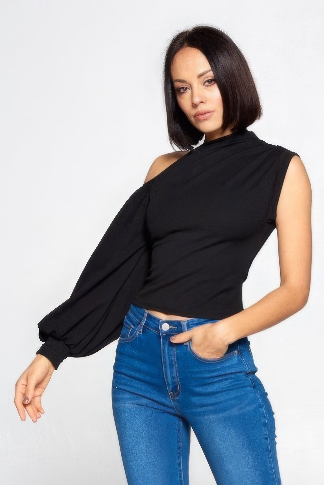Ladies One-shoulder Top - Body By J'ne