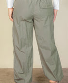 Plus Size Drawstring Waist Parachute Pants - Body By J'ne