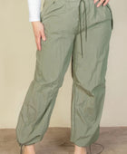 Plus Size Drawstring Waist Parachute Pants - Body By J'ne