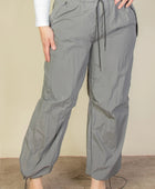 Plus Size Drawstring Waist Parachute Pants - Body By J'ne