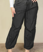 Plus Size Drawstring Waist Parachute Pants - Body By J'ne