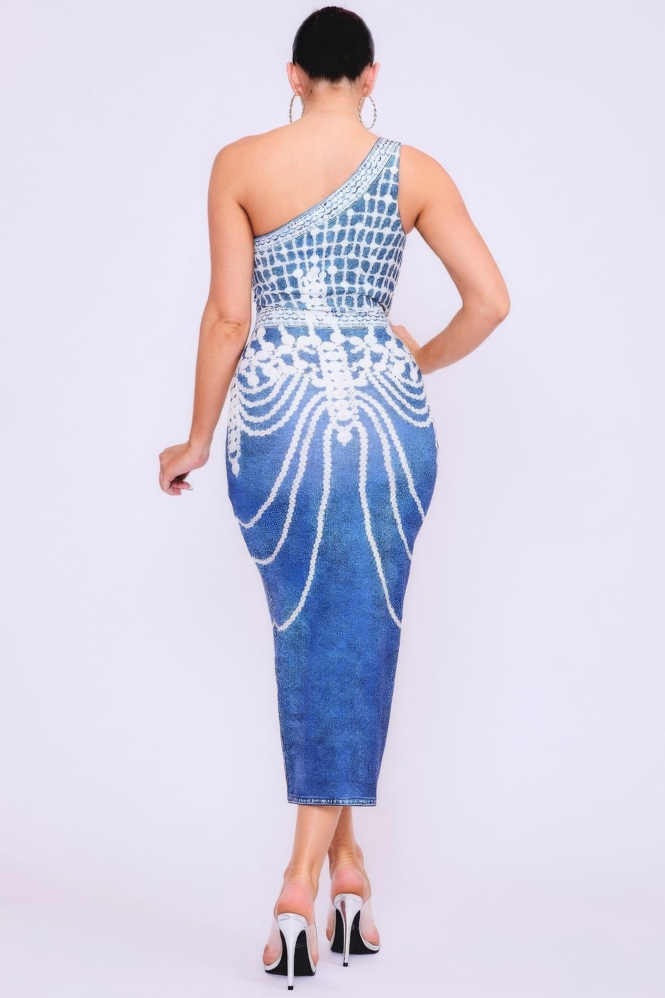 Chandelier Denim Print Dress - Body By J'ne