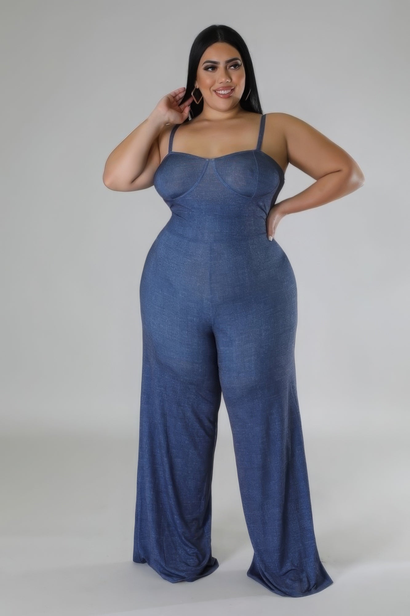 Wide Leg Stretch Jumpsuit