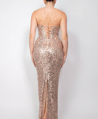 Sequin V-bar Crisscross Tube Dress