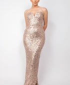 Sequin V-bar Crisscross Tube Dress