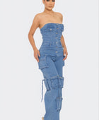 Stretch Denim Jumpsuit