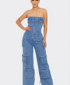 Stretch Denim Jumpsuit