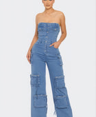 Stretch Denim Jumpsuit