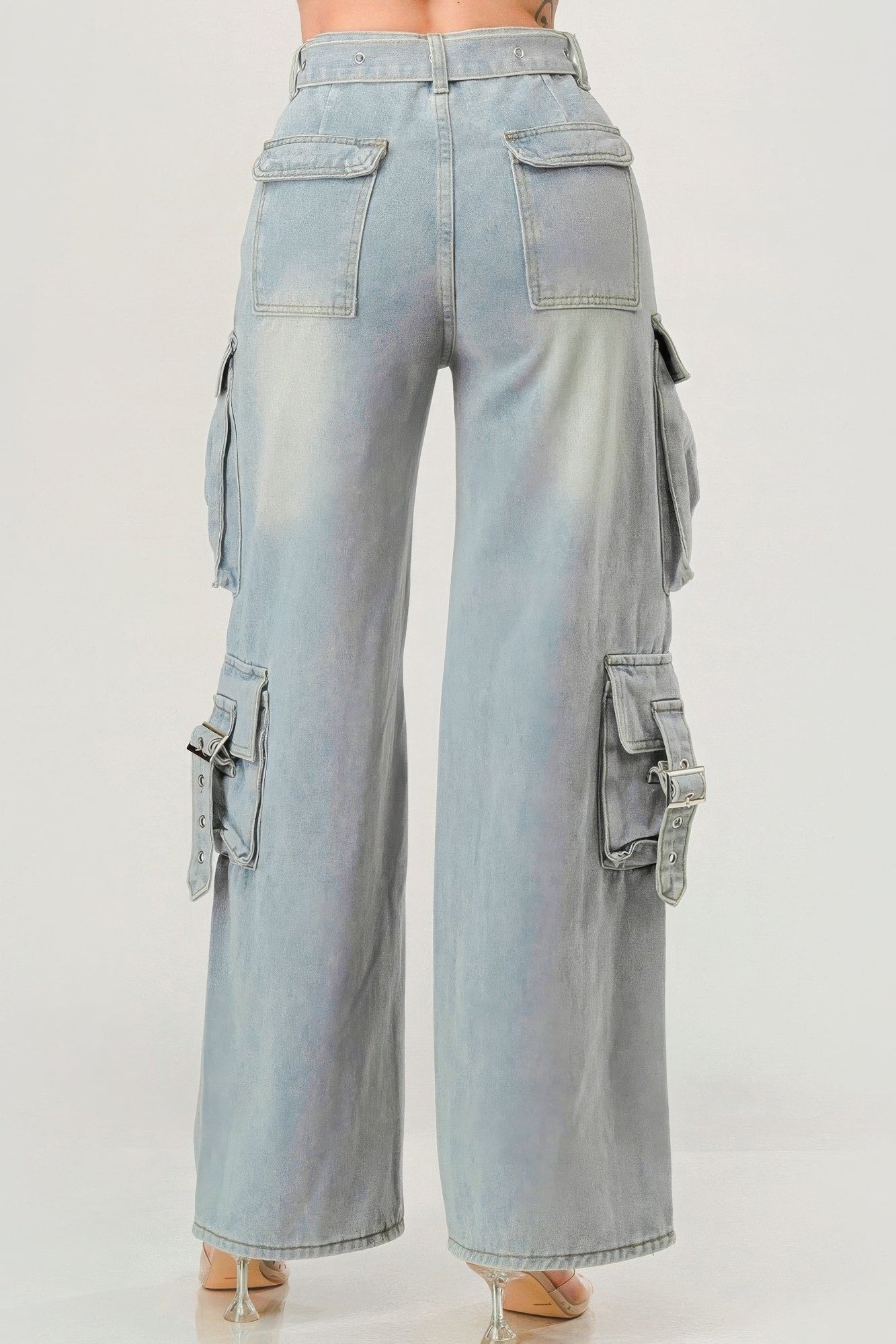 Belted Denim Cargo Jean - Body By J'ne