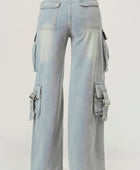 Belted Denim Cargo Jean