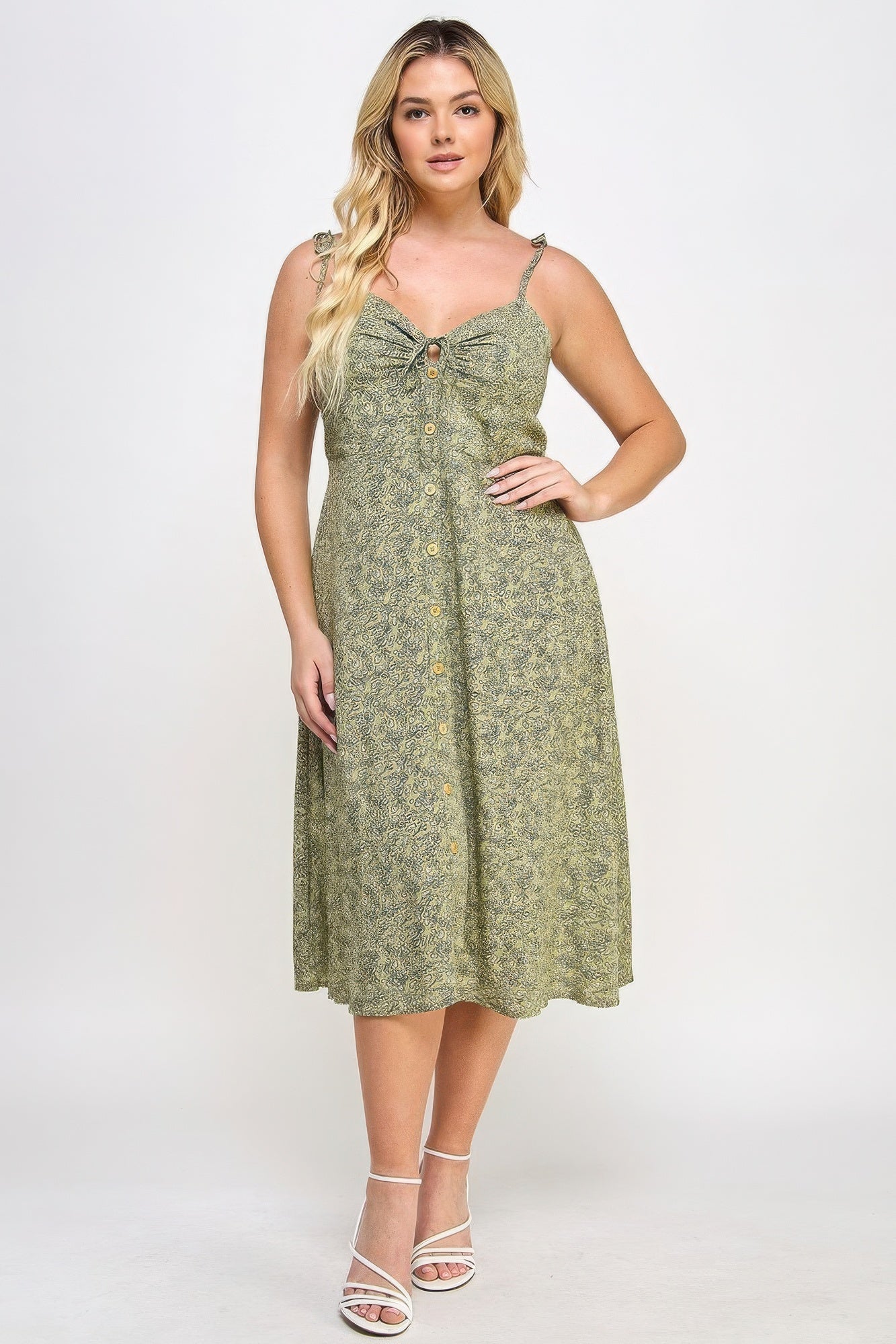 Plus Floral Print Midi Dress - Body By J'ne