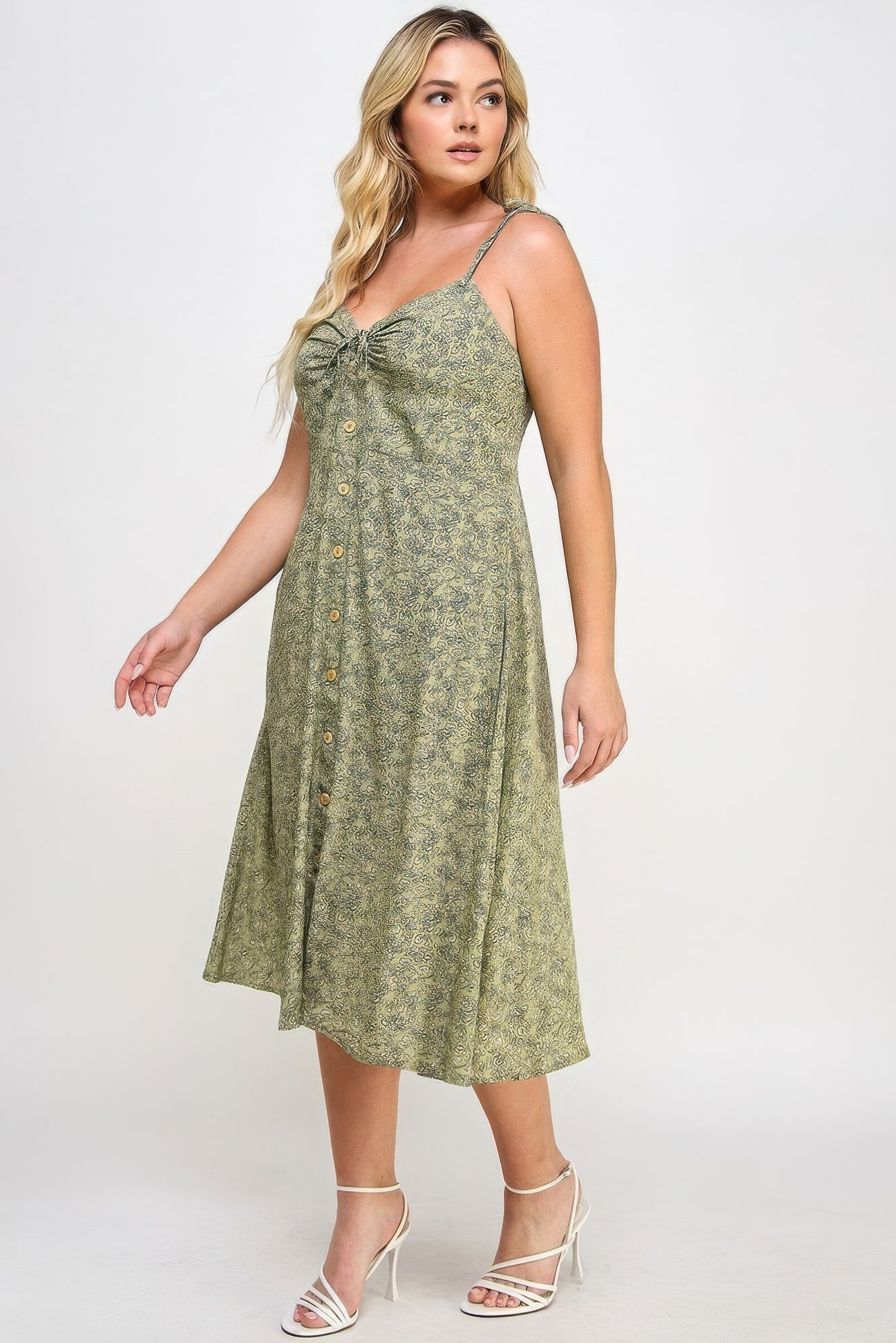 Plus Floral Print Midi Dress - Body By J'ne