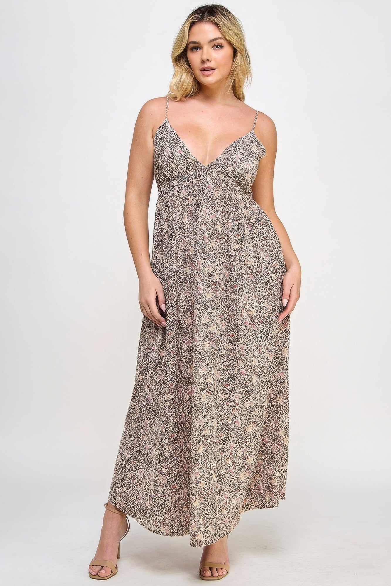 Floral Maxi Dress With Tie Back - Body By J'ne