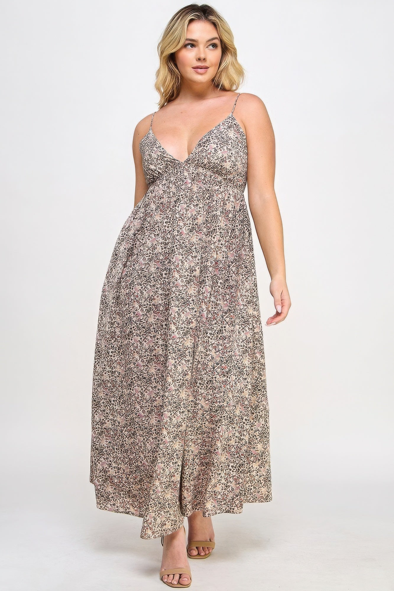 Floral Maxi Dress With Tie Back - Body By J'ne