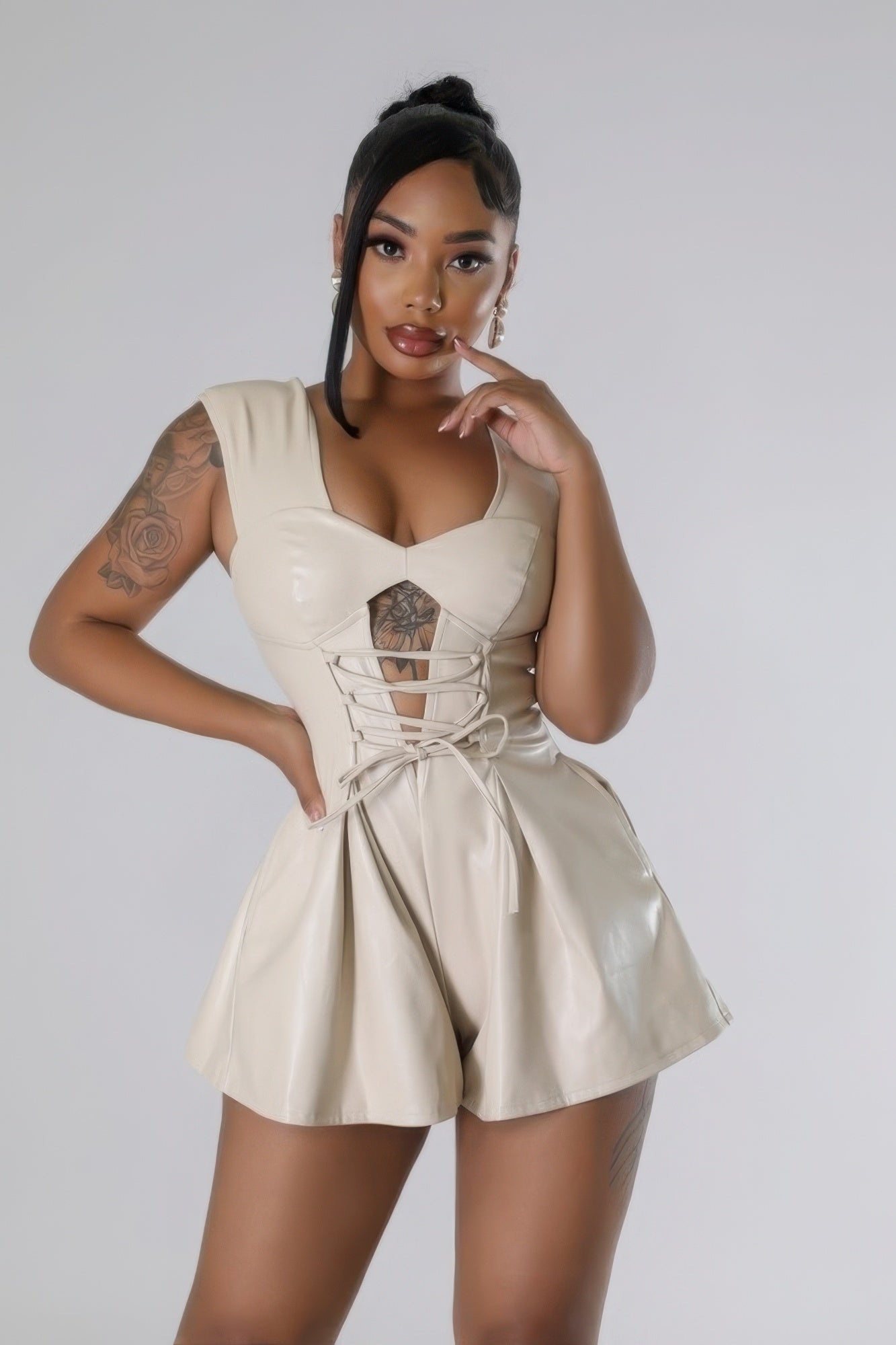 Semi-stretch Romper - Body By J'ne
