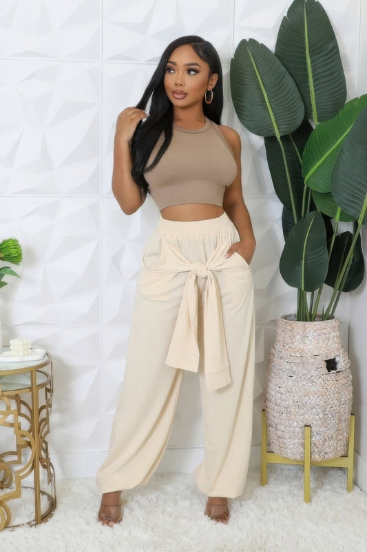 High-waisted Stretch Pants - Body By J'ne