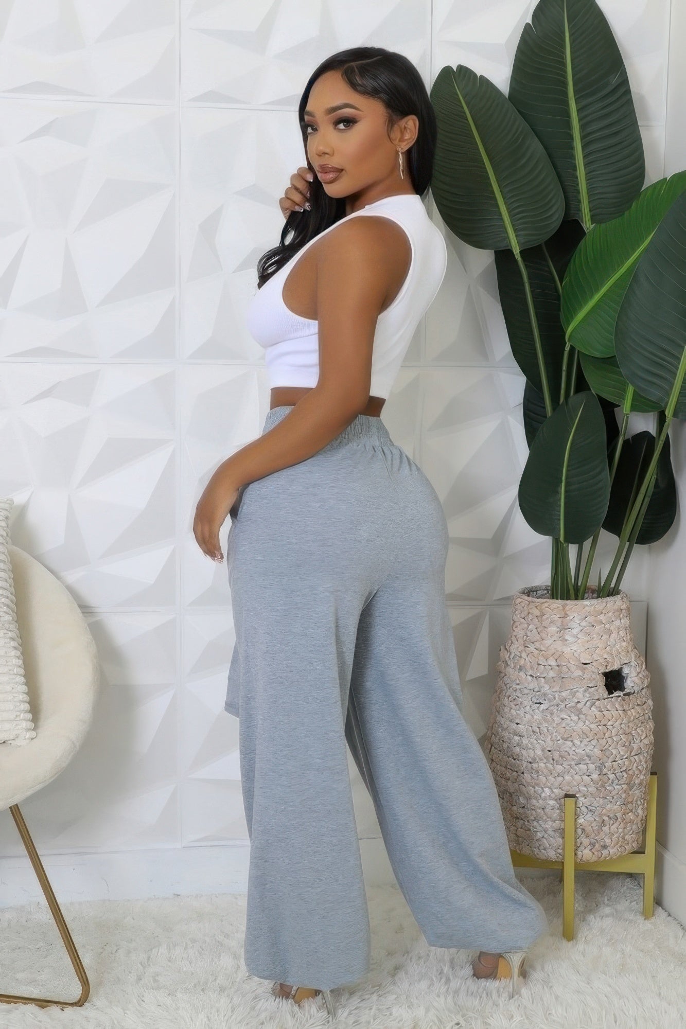 High-waisted Stretch Pants - Body By J'ne