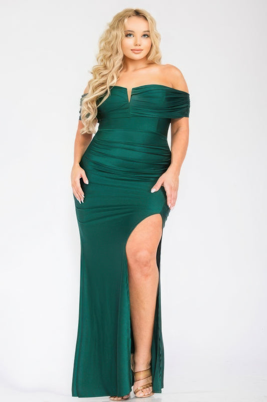 Dinah off shoulder party maxi dress