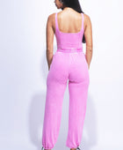 Washed Jumpsuit With Adjustable Ankle