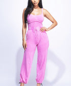 Washed Jumpsuit With Adjustable Ankle