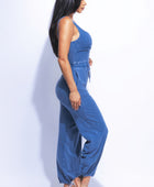 Washed Jumpsuit With Adjustable Ankle