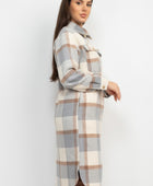 Plaid Buttoned Shacket Coat