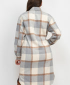 Plaid Buttoned Shacket Coat