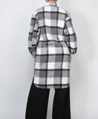 Plaid Buttoned Shacket Coat