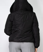 Insulated Zip-up Faux Fur Hooded Jacket