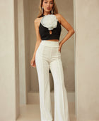 Flower Detailed Fashion Crop Top
